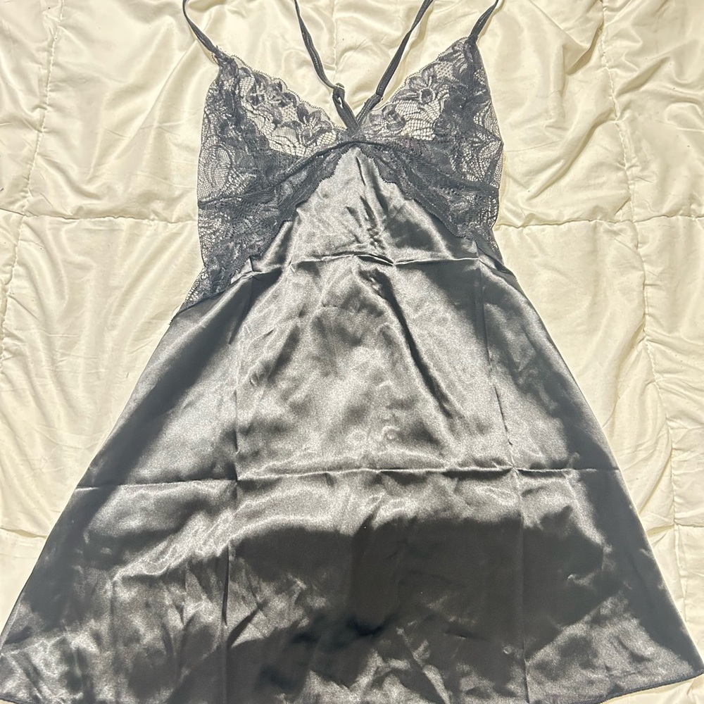 Elegant Black Lace Slip Dress